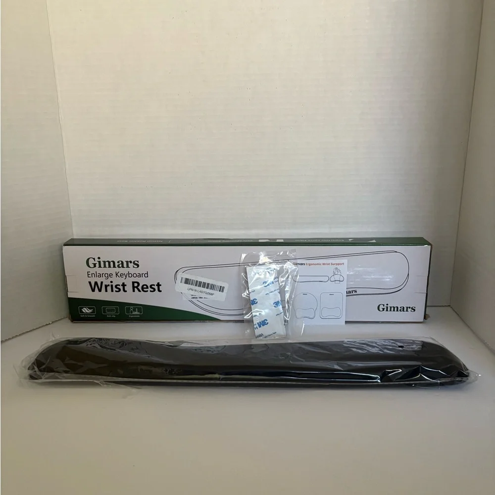 Gimars NWT Ergonomic Non Slip Keyboard Computer Wrist Rest Black Extra Long OS